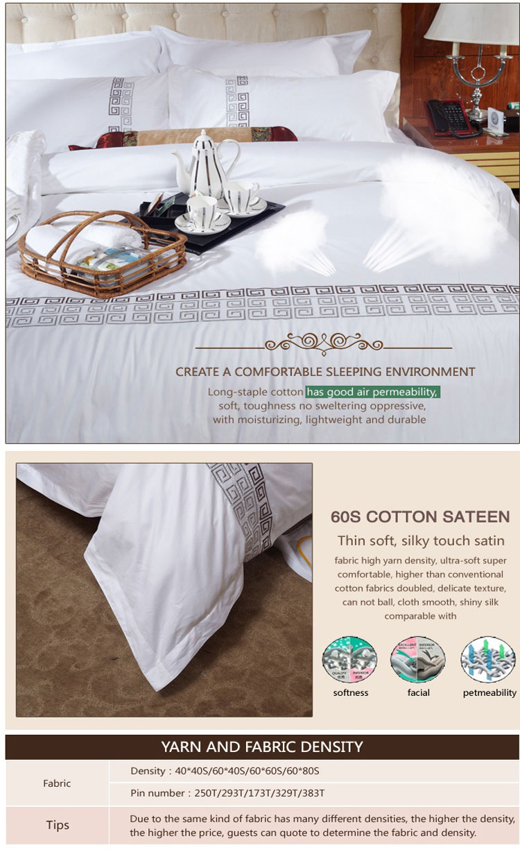 Comfortable Hotel White Twin Bed Set