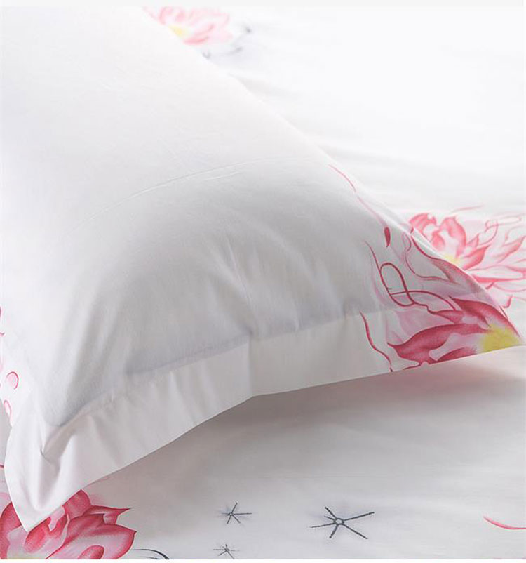 Print cotton double bed sheets