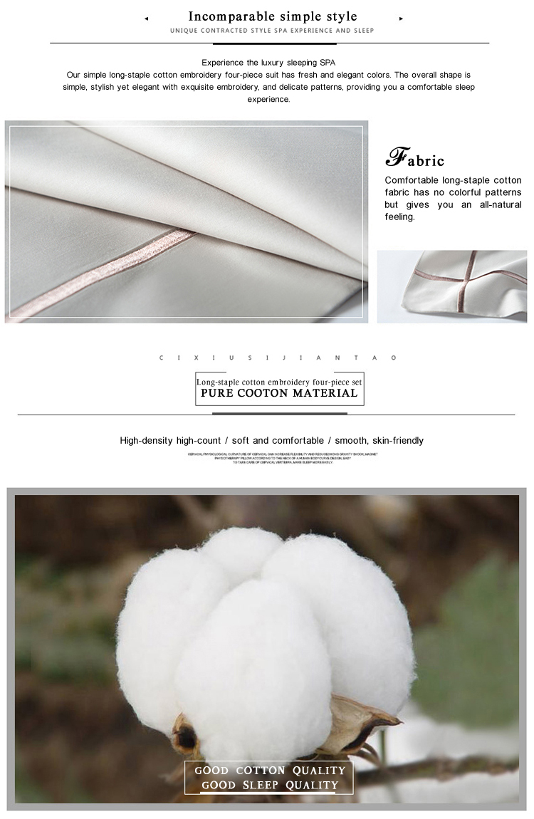 White 100% Cotton Luxury Bedding Sale