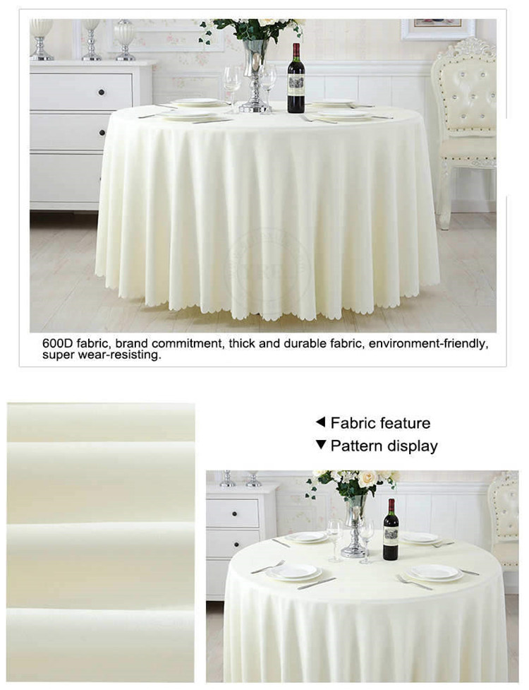Champagne Wedding Polyester Table Cloth