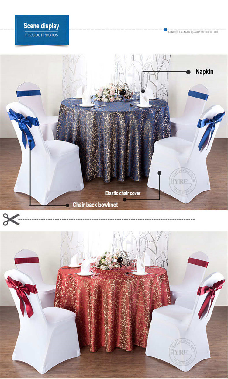 Ivory Rosette Table Cloth