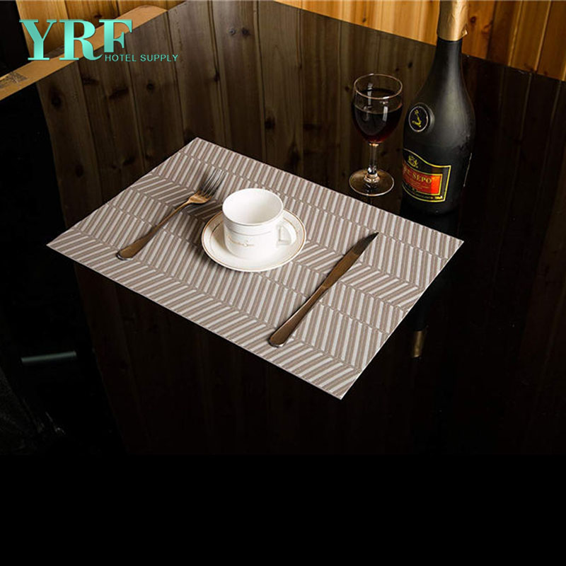 Rectangular Coffee Strip Placemats Hotel