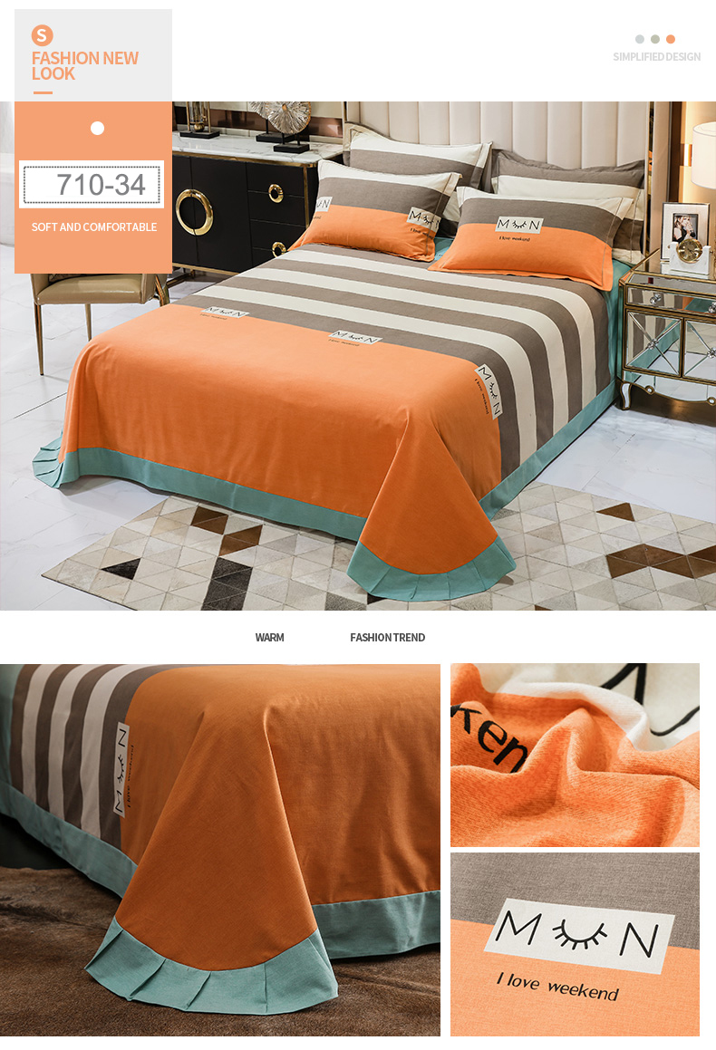 Wrinkle Free For Printed Sheet Set