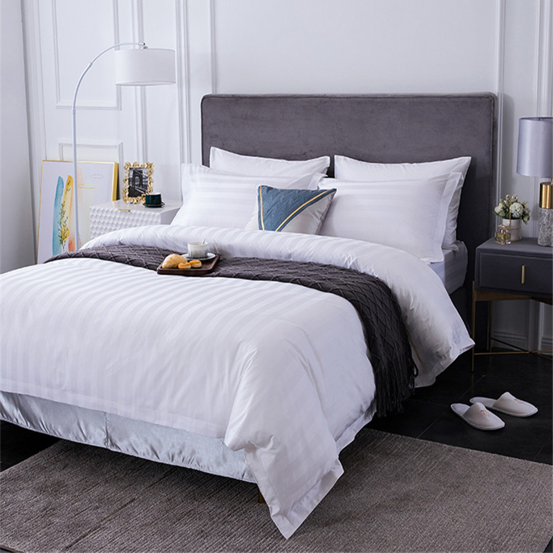 800 Ct Stripe Cotton Fabric Hotel Duvet Cover