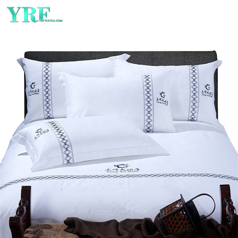 Embroidered Comforter Set Hotel White