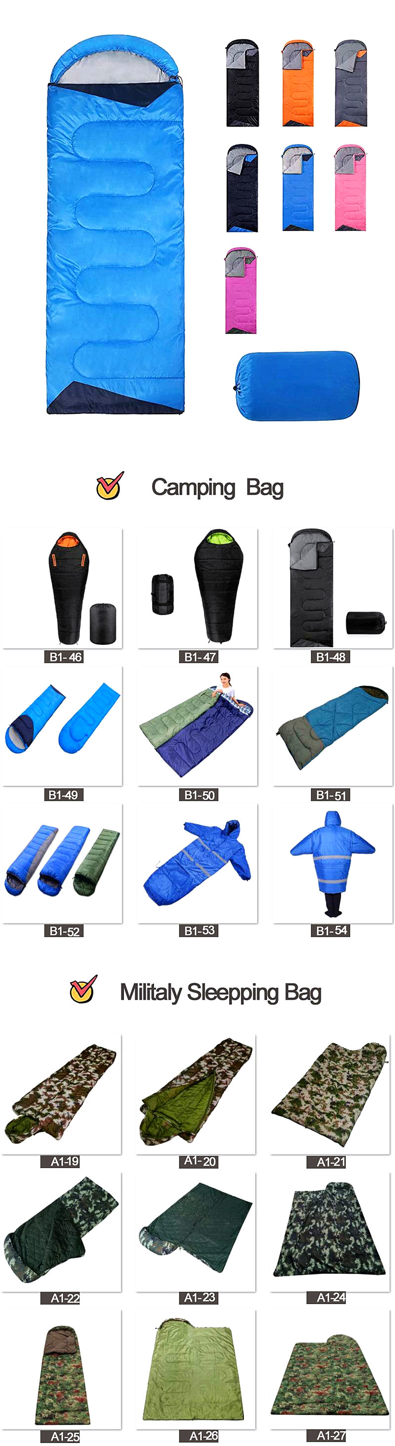 Outdoor Camping Equipments Envelope Sleeping Bag