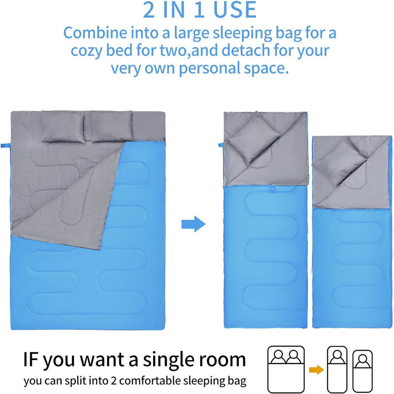 Metal Zipper -40°C Applicable Sleeping Bag