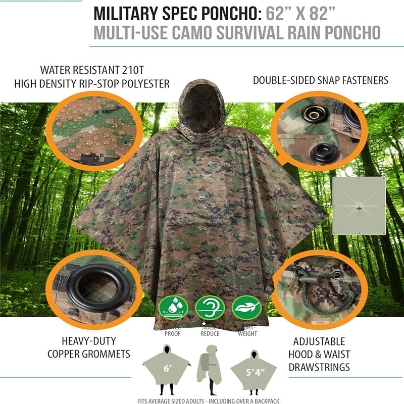 Multifunctional Rain Poncho Liner