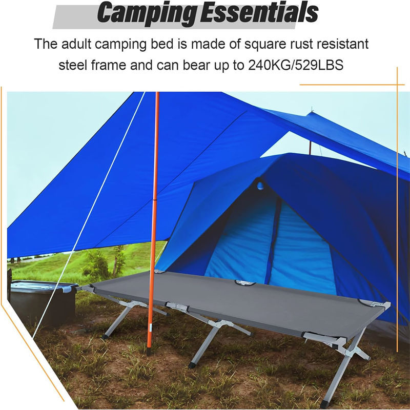 Lightweight aluminum emergency foldable bed