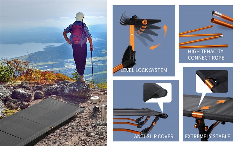 Portable 198kg Load-bearing Disaster Relief Bed