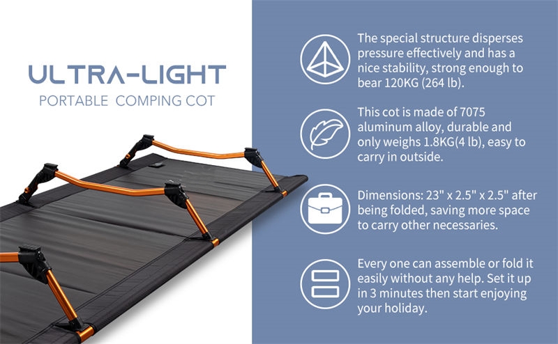 Aluminum Alloy High-strength Emergency Bed