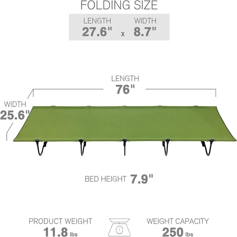 High-strength aluminum foldable bed