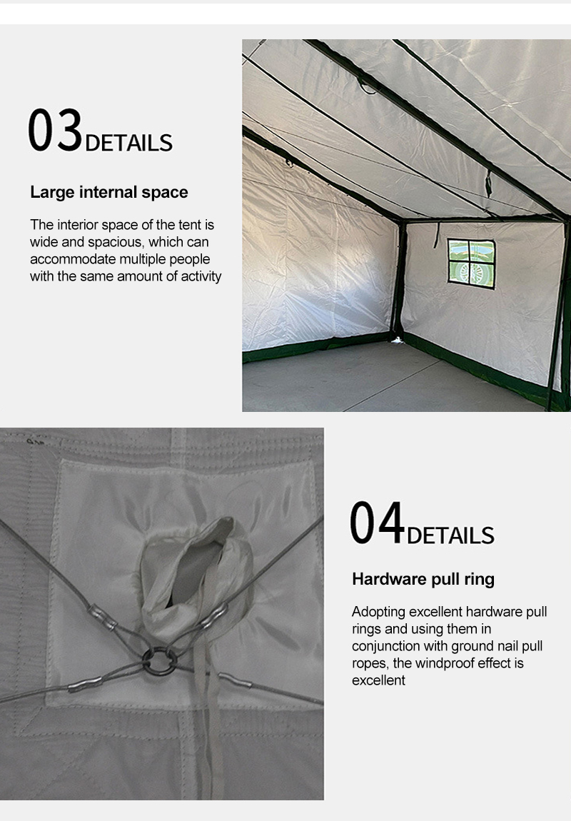220 centimeters Green fireproof tent