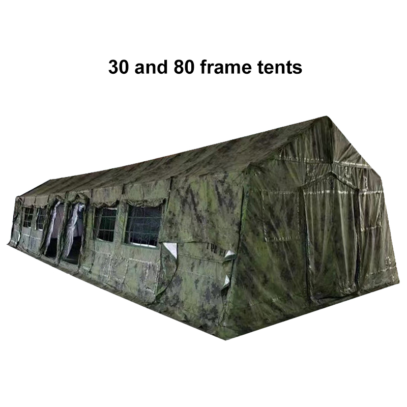 Camouflage tent adaptable to extreme cold