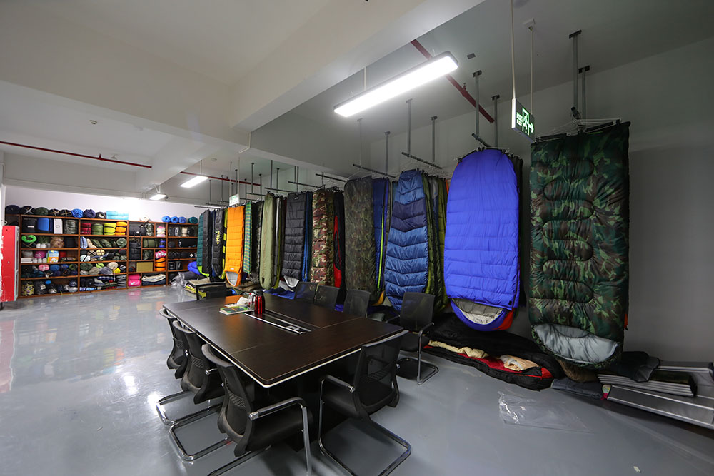 NGO aid project sleeping bag configuration