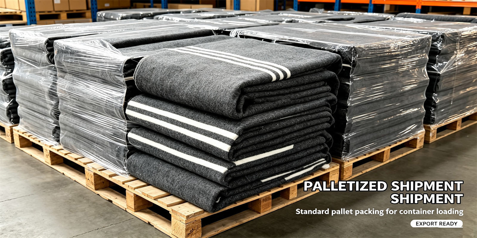 YRF Textile bulk recycled-material channel blanket stock arranged for inventory control, allocation planning and scheduled replenishment for the use this artwork-to-carton release chain record section.