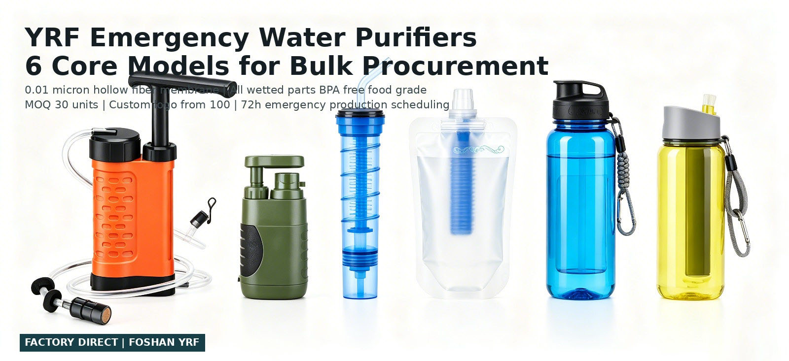 Emergency water purifier models arranged for bulk procurement comparison for bulk procurement review