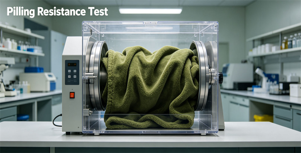 Blanket pilling resistance test for sample acceptance and fabric surface inspection before bulk orders