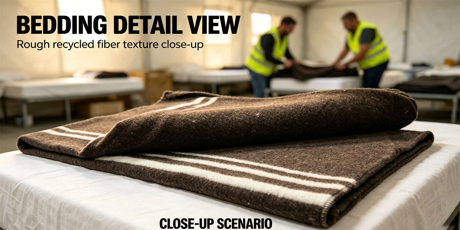 Brown striped recycled‑fiber blanket for integrated recycled‑material projects shown for primary product review in recycled‑material procurement. Brown striped recycled‑fiber blanket for integrated recycled‑material projects shown for primary product review in recycled‑material procurement.