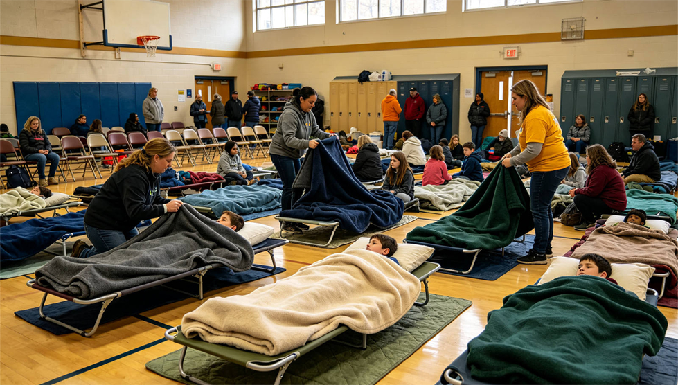 Emergency blanket temporary shelter use showing solid color brown scene for institutional procurement review Emergency blanket temporary shelter use showing solid color brown scene for institutional procurement review