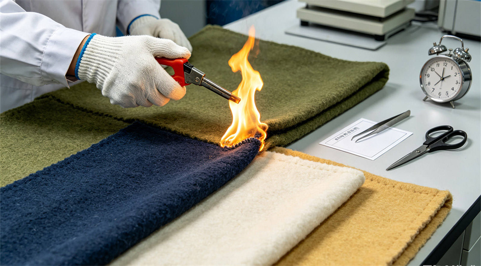 Emergency blanket quality inspection showing solid color navy blue for institutional procurement review Emergency blanket quality inspection showing solid color navy blue for institutional procurement review