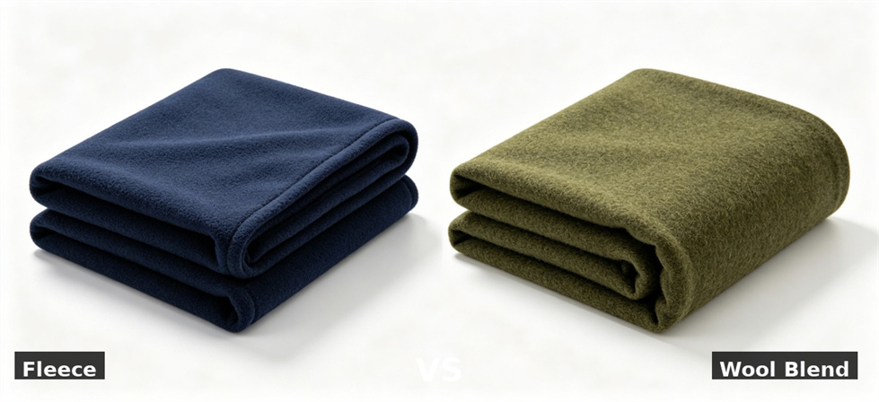 Comparison fleece comparison wool blend for institutional blanket procurement, inspection and supply planning