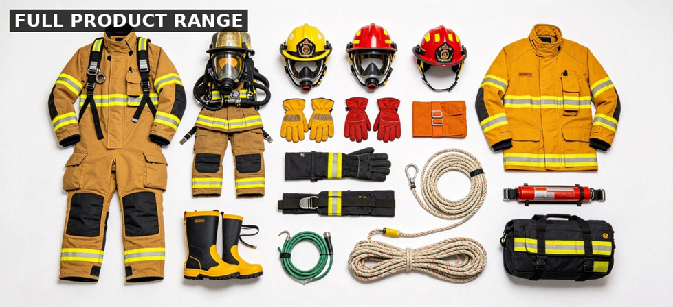 Firefighter gear full range for institutional procurement, inspection and supply planning