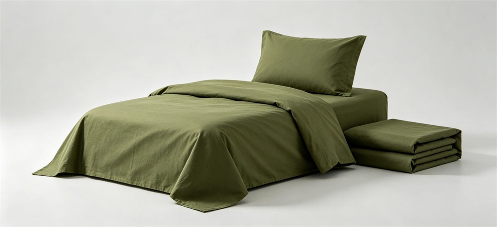 Olive green bedding hero bed for institutional procurement, inspection and supply planning