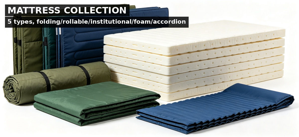 Disaster relief mattresses collection for institutional procurement, inspection and supply planning