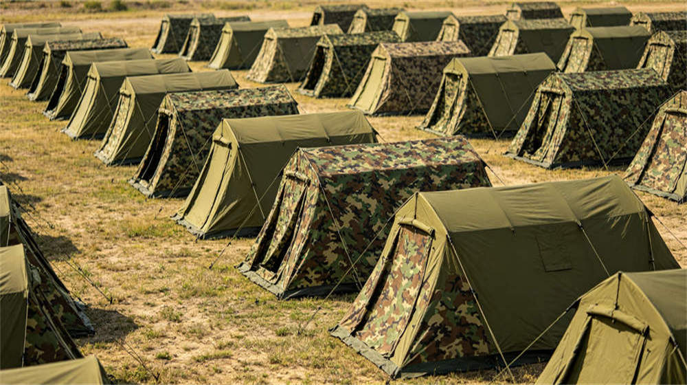 Remote camp equipment full set tents bedding lighting PPE emergency supplies