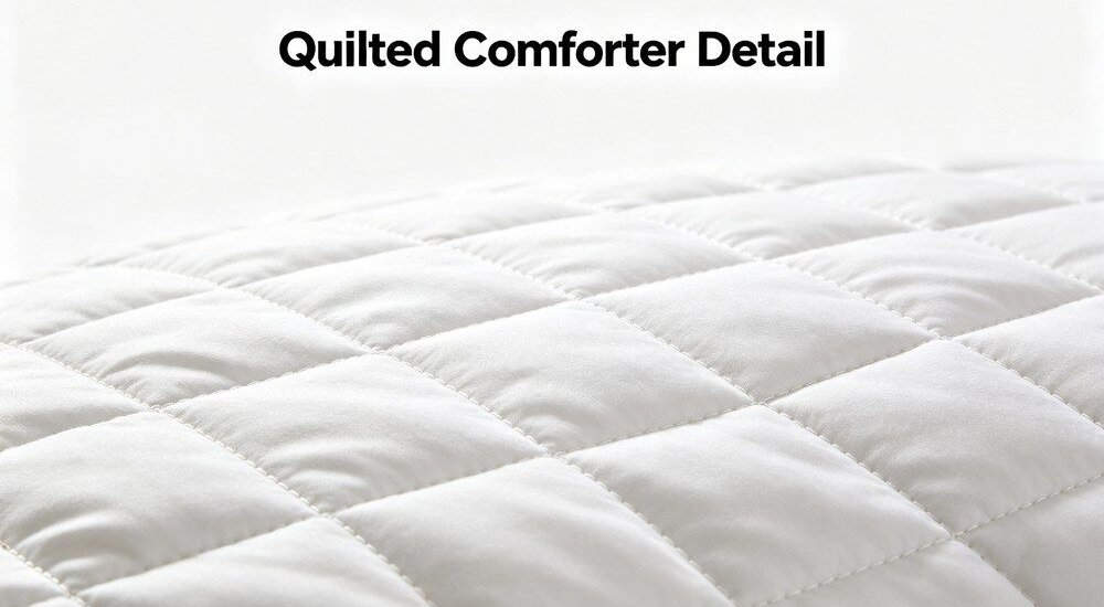 Quilted mattress pad for extra comfort in institutional bedding setup
