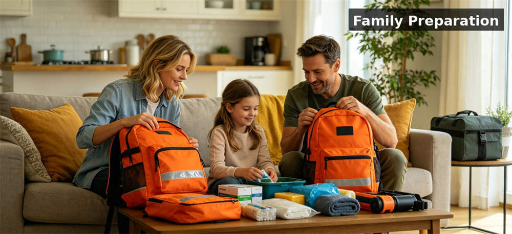 Family emergency preparation for institutional procurement, inspection and supply planning