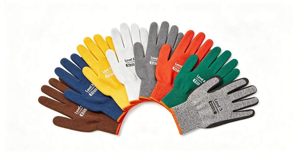 Cut resistant gloves fan arrangement level 3 4 5 protection safety gloves wholesale bulk supplier China