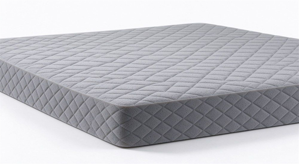 Grey foam school mattress 8cm thickness on white background for bulk school mattresses, showing standard density foam layer for bunk bed mattress supply in student dormitory procurement