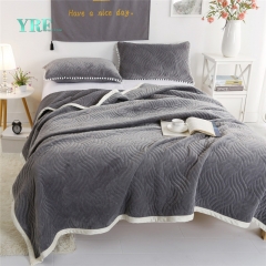 flanel fleece blanket king size kelabu