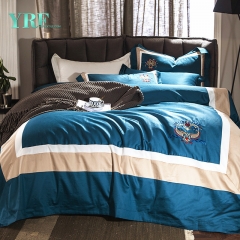 Tempat tidur 4pcs katil biru laut