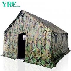 Khemah perkhemahan kanvas kapas kalis air 10 kaki dengan tempat perlindungan dua hadapan