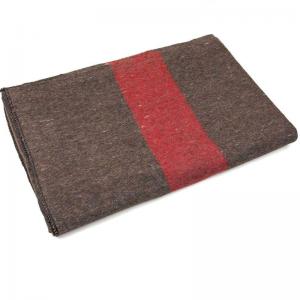 2100g Brown /Red Stripe 50% Wool Defense Blanket