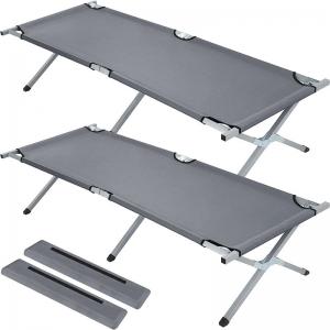 Grey disaster - relief foldable bed
