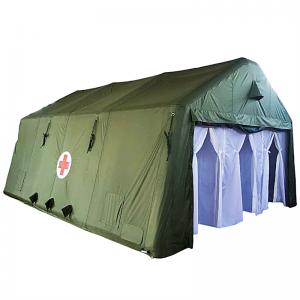 Green inflatable tent military