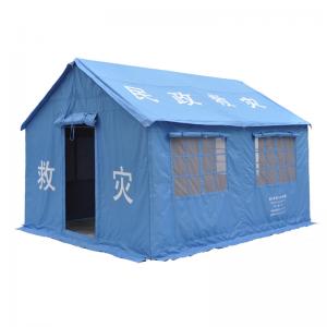 Blue disaster relief tent earthquake resistant